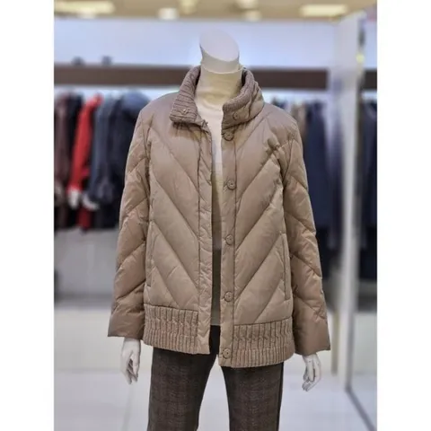 소고  세이브존07  여성 울 배색 하이넥 구스 점퍼 TI4FA23 (11579876)