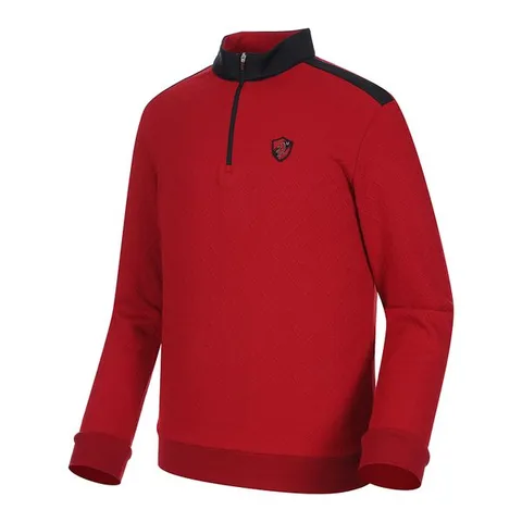 [하프클럽] (남성)다이아 패턴 반집업 티셔츠_MLM4TH02