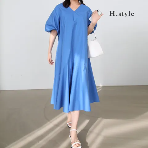 H스타일WB플로랄OPS/여름/빅사이즈/OPS/원피스/쉬폰/홈웨어/캐주얼/라운지/루즈핏