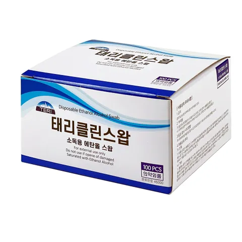 클린스왑 일회용 알콜스왑 100매 에탄올 알콜솜 의약외품 휴대폰 유아용품 소독