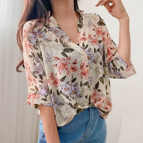 H스타일JB오스칼나시세트 여름 여성 반팔 블라우스세트 셔츠 나시셋트