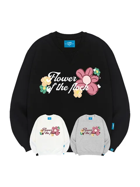 기모M 양떼의꽃 맨투맨 남녀공용 빅사이즈 S4XL