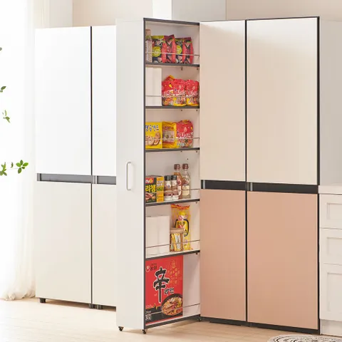 벨리카 위시 키큰 이동식 주방 슬라이딩 틈새장 틈새 수납장