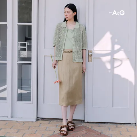 더엣지 25SS 스팽글 반팔 가디건 1종(+이너)