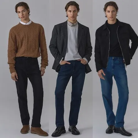 24FW 남성 라이크라 이중직 기모 데님 3종_638060