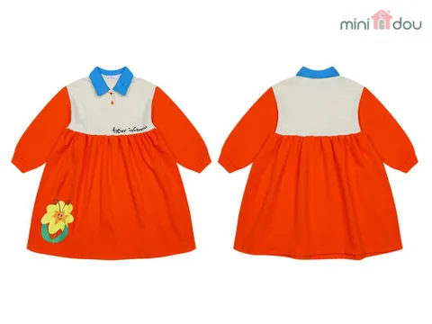 [미니도우] 플레르 컬러블럭 PK 원피스