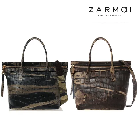 리얼 크로커다일 리네아 악어가죽 여성 토트백 POW T 1001