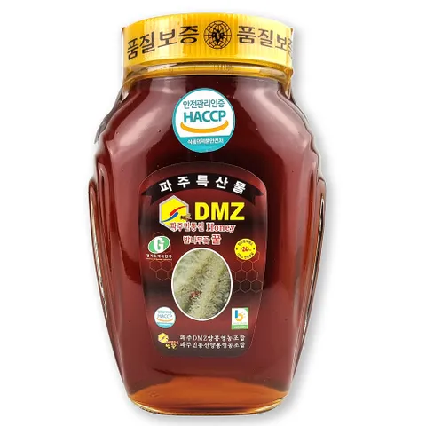 파주 DMZ 순수자연 100% 천연벌꿀 밤나무꽃 꿀 1.2kg 밤꿀 약꿀
