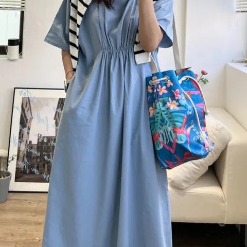 [브리치] 다비몽 / 로사 린넨 면 밴딩 여름 원피스(3컬러)