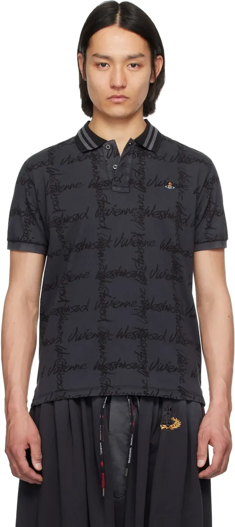 비비안 웨스트우드 그레이 클래식 폴로 셔츠 2H01000I-J008T-