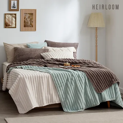 [에어룸]퀸_25FW 라셀퍼 극세사 이불 겸 블랭킷 1+1세트