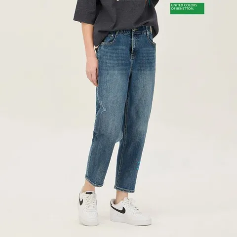 [하프클럽]  자수 배기핏 데님 팬츠 BADP01441