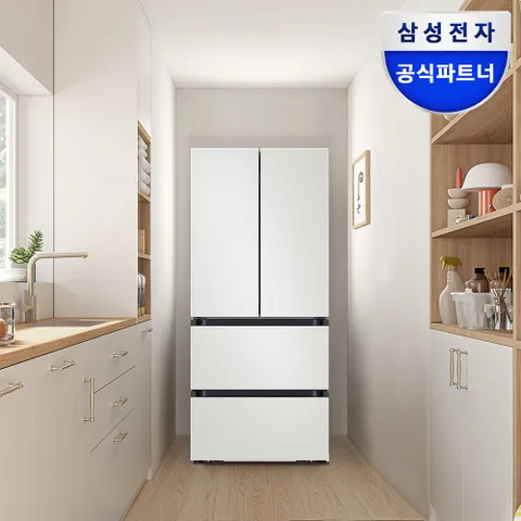삼성 비스포크 AI 김치냉장고 4도어 1등급 RK70F49M1A 코타 화이트