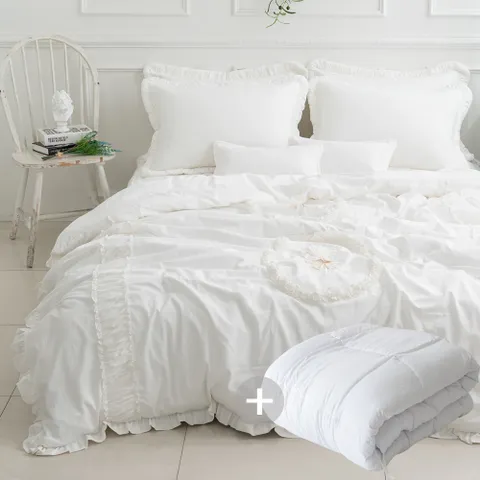 에스데코 리본 내추럴 광목 워싱30수면 이불침구풀세트솜포함SS