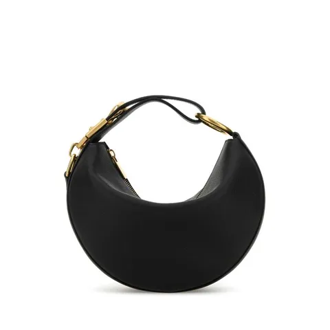 여성 블랙 가죽 호보백 8104815 A1189