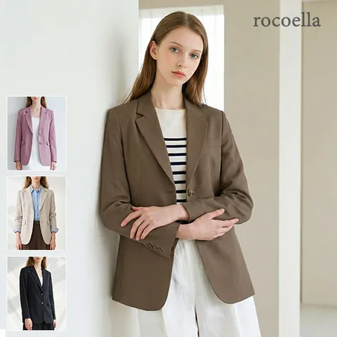 시오 프리미엄 프렌치린넨 100 여성 싱글 자켓