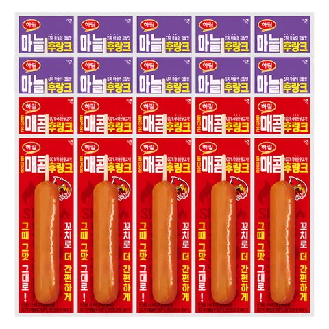 매콤후랑크 70g 10봉+마늘후랑크 70g 10봉