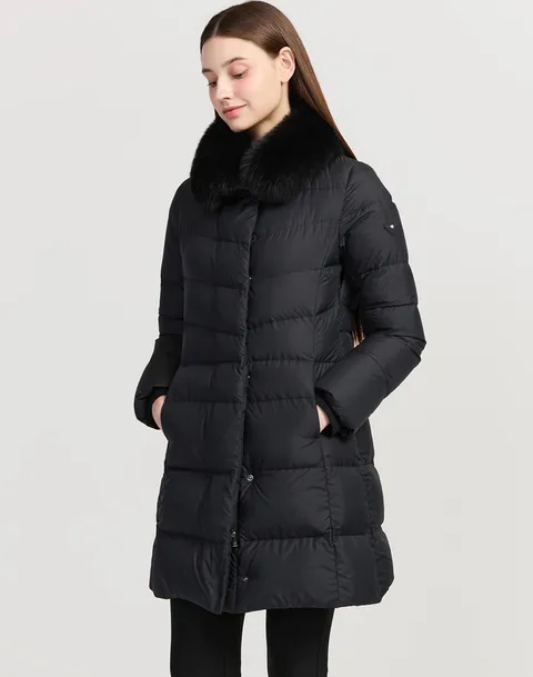 닥스 골프 여성 [[25FW]] DNJU5D905BK [ONLINE EXCLUSIVE] 블랙 성동 다운 롱 점퍼