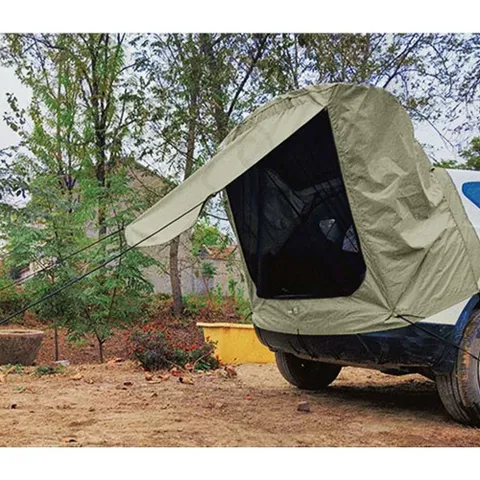 트렁크텐트 폴대형 카키 카 차량도킹 차량타프 어닝 차박 차량타프 차량도킹 어닝 방수