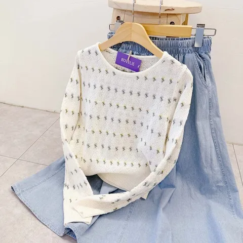 [브리치] 보블리에 / 스프링 플라워 라운드 니트