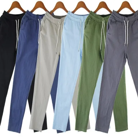 [하프클럽/끌레아]여성용 바지 여자 바지 9부 마 세미 스판 밴딩 데일리