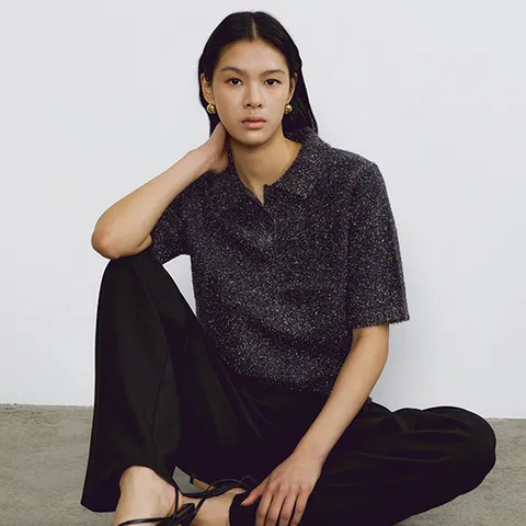 바니스 뉴욕 코스모 메탈 카라 풀오버