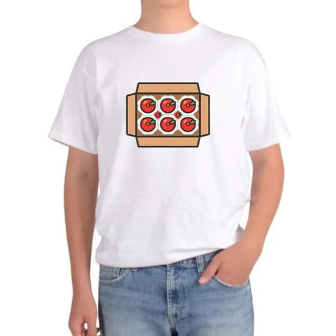 [하프클럽]  오버핏 라운드티 과일 박스 상자 감 선물 디자인