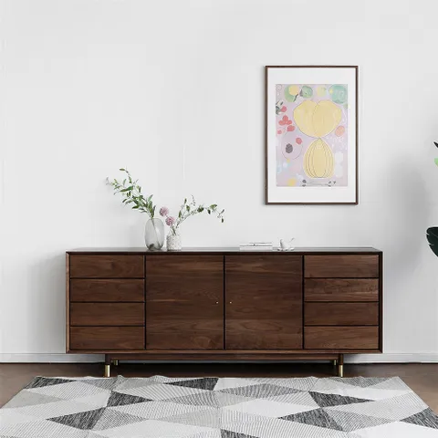 헤리티지월넛 T형 수납장 2000