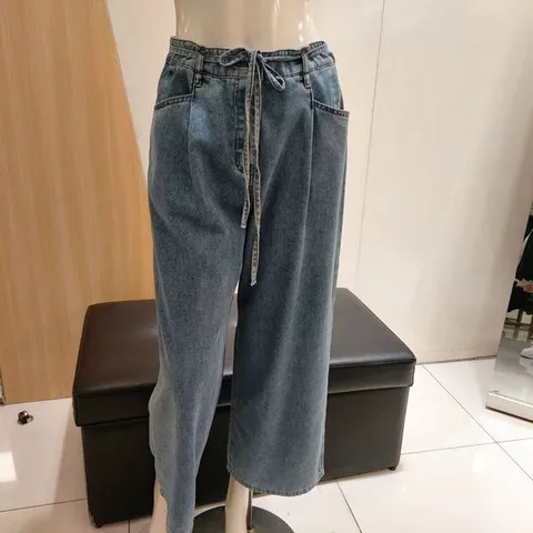 [하프클럽/후라밍고]SOGO소고 면청 와이드팬츠 청통바지 AL2XA14