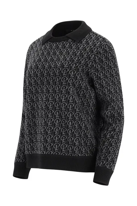 [피에이티/  25 F/W 신상 여성 융본딩 셔닐사 로고JQD 스웨터 1L-83331