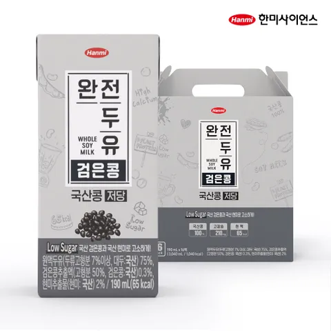 한미 완전두유 국산콩 검은콩 저당 190ml