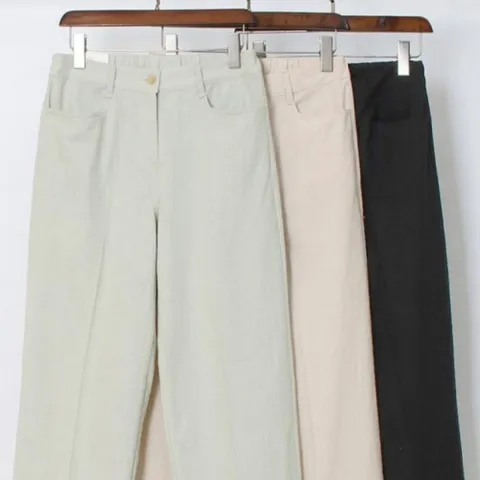 와이드 빅사이즈 코튼 307P660S 의류 롱팬츠 썸머 여성큰옷 빅사이즈미시옷 중년 마담옷