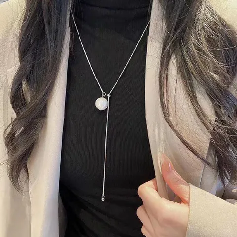 (청결공감) Y 진주목걸이 진주목걸이 Y형목걸이 여성목걸이 여자목걸이 진주목걸이코디