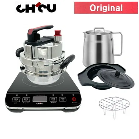 케틀팟 증 [28%][제품2] 통3중 5분 가마솥2인용 1.2L+솥밥인덕션(사출세트+찜판) / 3중안전잠금장치/원터치