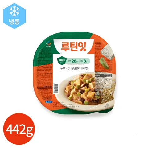 CJ 이틀리 고단백 저당 두부 버섯 강된장 보리밥 442g
