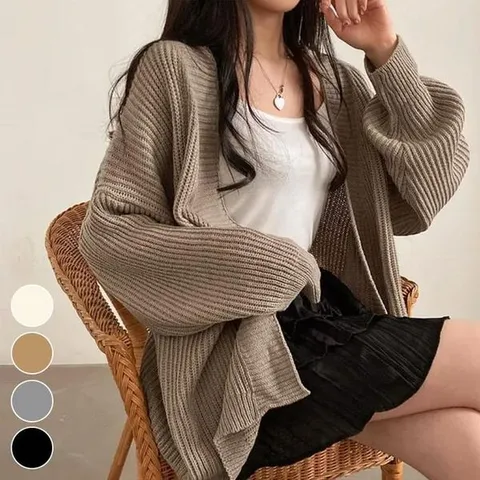 [하프클럽] 루즈핏 도톰 니트 가디건 EL-1003437