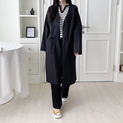 빅사이즈 208 트윌로브오픈롱가디건 DPOK264