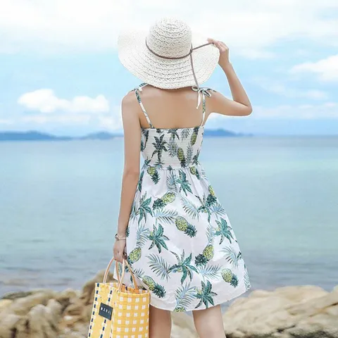 [브리치] 비바럽 / 민소매 비치 미니 원피스 비치웨어 휴양지룩 OP16929F