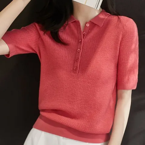 [브리치] 허그허그 / 조에 카라 폴로 반팔 니트