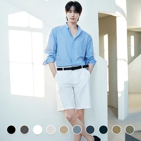 남성 여름 클래식 코튼 면 스판 버뮤다 팬츠 반바지 105520/01105520 463691