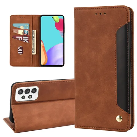 갤럭시점프2 M33 5G 슬림 플립 가죽 지갑 스탠드 핸드폰 케이스