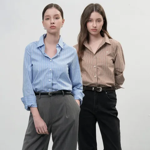 스트라이프 리벳 셔츠 [2COL] / WBE3L03505
