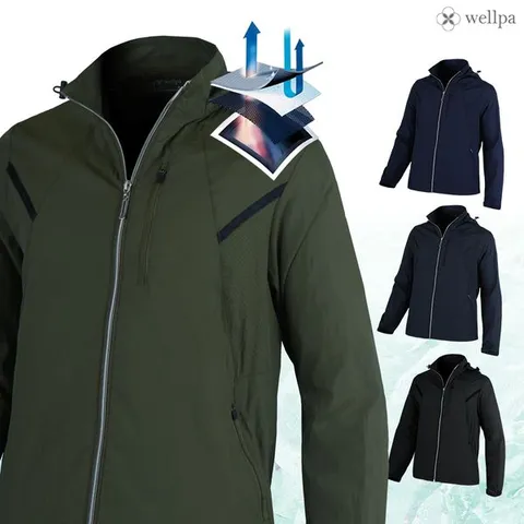 [하프클럽] () 경량 웍스 나일론 후드 바람막이 wt674