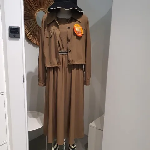 HC06 허리 밴딩 원피스 자켓 세트(베이지) L253BOP901 (41001921)