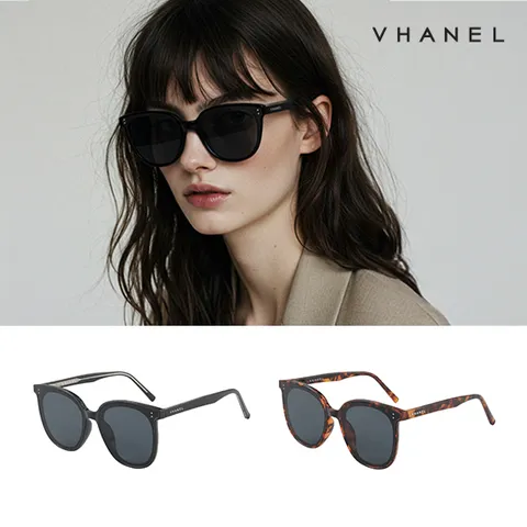 [최초가 160,000원]  패션 뿔테 선글라스 자외선차단 VN1023CS 블랙 하바나