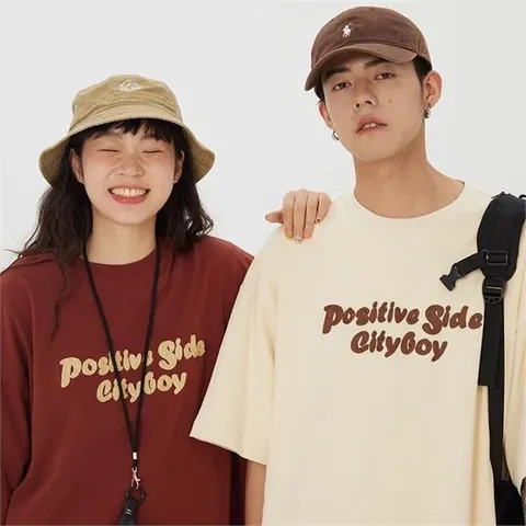 시티보이 레터링 반팔 라운드 티셔츠/M2XL (9962765A)