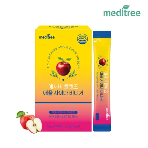 애사비 클렌즈 애플 사이다 비니거 1박스 스틱 맛있는 유기농 사과식초 효모 초모