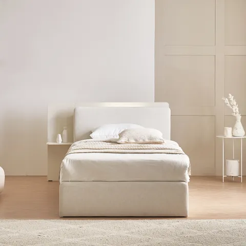 에몬스 세런 패브릭 LED 호텔침대 SS세트(사이드패널1,매트별도)