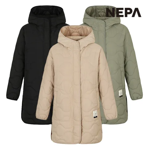 여성 써모-퍼프 후디 롱 패딩자켓 7J60962