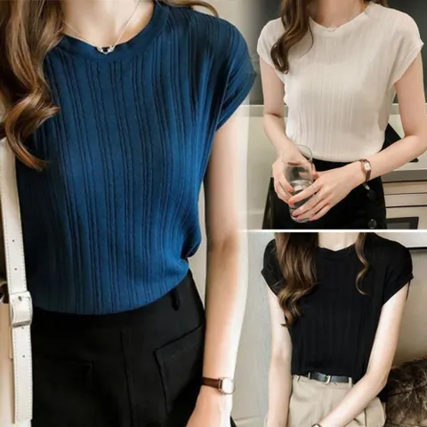 여자 여름 플리츠 루즈 시원한 쿨 니트 민소매 나시 플리츠나시 쿨나시 니트나시